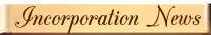 Incorporation News