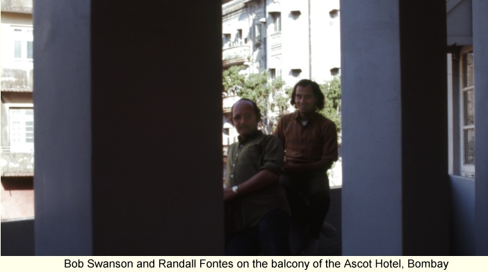 Bob Swanson and Randall Fontes at Ascot Hotel, Bombay