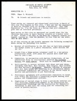 Noetic Sciences Newsletter No.1 Augst 7, 1973