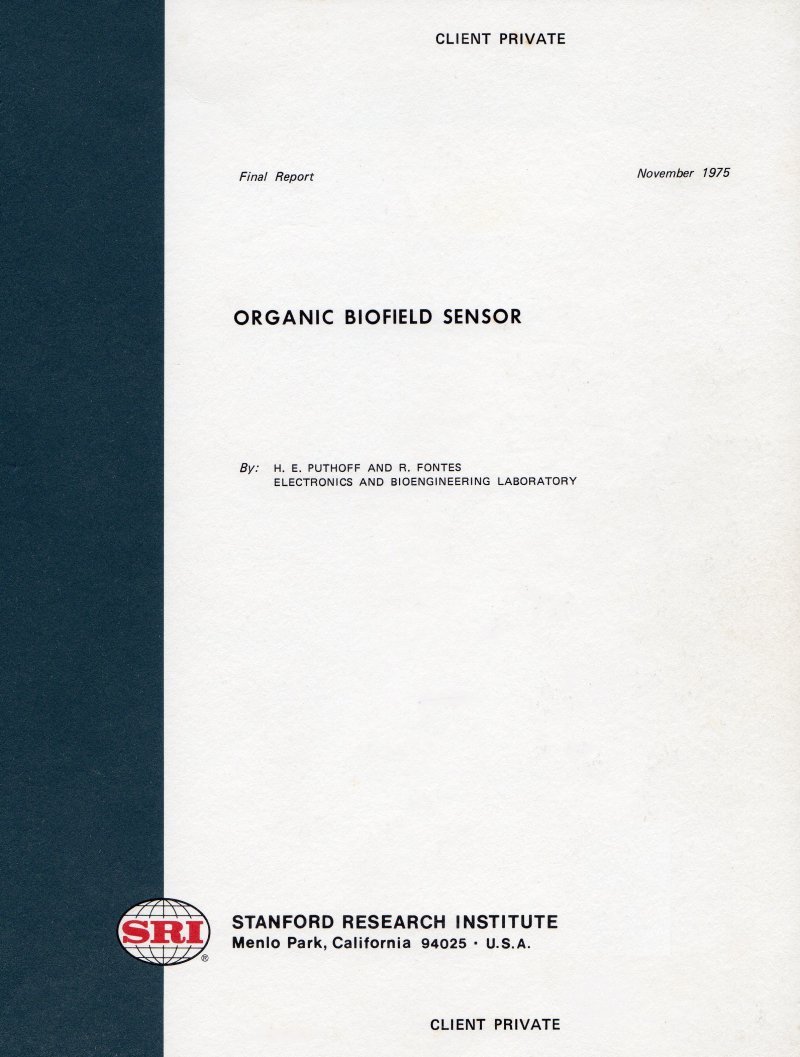 Organic Biofield Sensor by H. E. Puthoff and R. Fontes